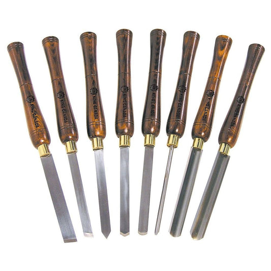 King, KPRO-08 8-pc Wood Lathe Chisel Set