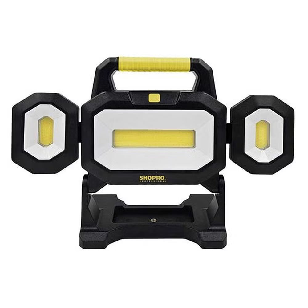 SHOPRO L002922 5000 Lumens Three Panel Cordless Portable Worklight
