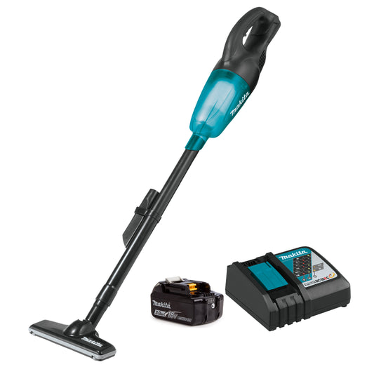 Makita DCL180RFB 18V LXT Vacuum Cleaner 3.0Ah Kit Black/Clear Teal