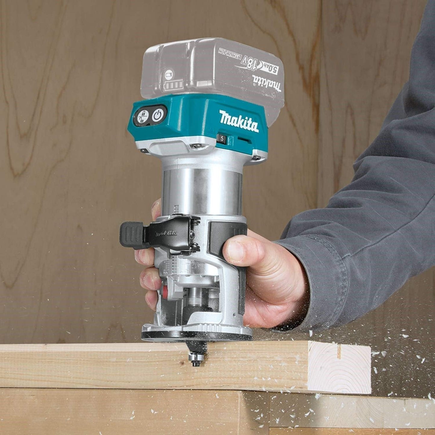 MAKITA DRT50ZX4 - 18V LXT Brushless Router (Tool only) W/Dust Extraction