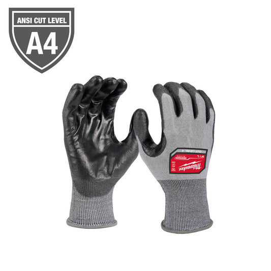 Milwaukee High Dexterity Gloves, Size X-Large, 18 Gauge, Polyurethane Coated, Polyethylene Shell, ANSI/ISEA 105 Level 4
