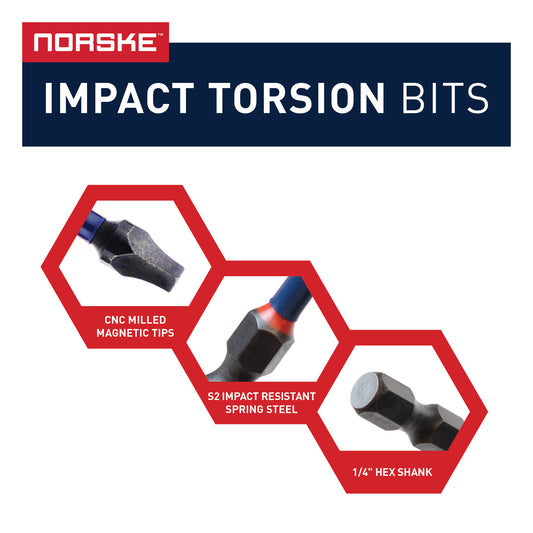 Norske 2" Torx Bits T10-T40