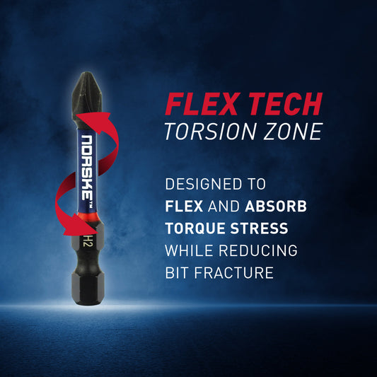 Norske 6" Phillips Bits #1/2/3