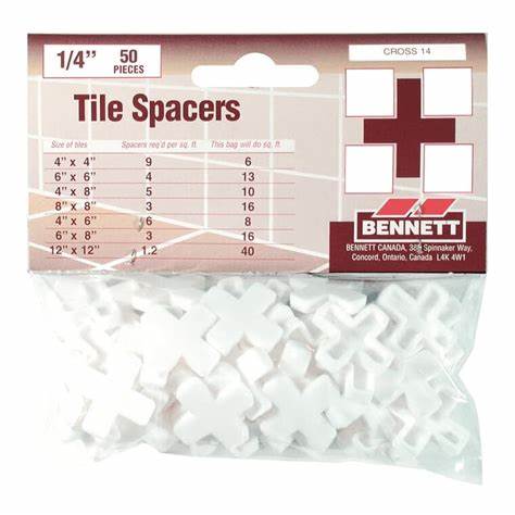 Bennett, CR-OSS 14 1/4'' Cross Tile Spacers 50pc Bag