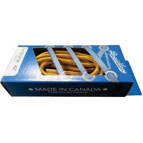 Braidlace, 16-88 Outdoor Round Boot Laces 42" Brown & Yellow