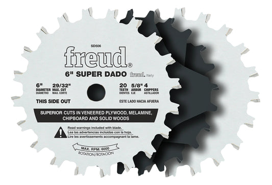 Freud SD506 6'' Super Dado Set 5/8''Arbor