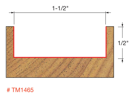 Freud, TM1465 Spoilboard Surfacing & Rabbeting Router Bit -Insert Cutter 1/2'' Shank