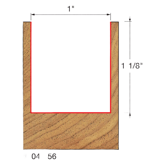 Freud, 04-156 1'' Double Flute Straight Router Bit 1/4'' Shank