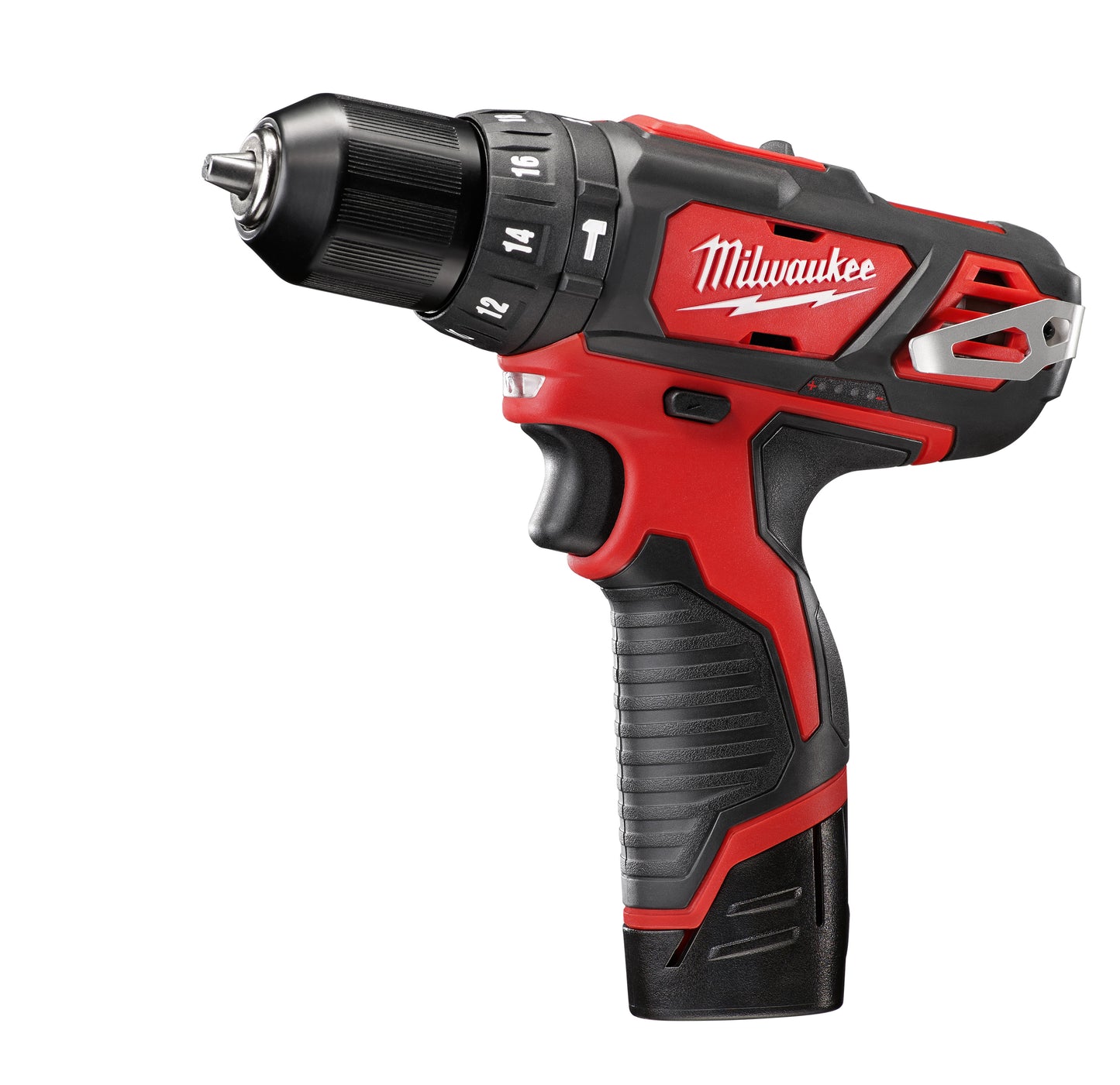 Milwaukee, 2408-22 M12 12 Volt Lithium-Ion Cordless 3/8 in. Hammer Drill/Driver Kit