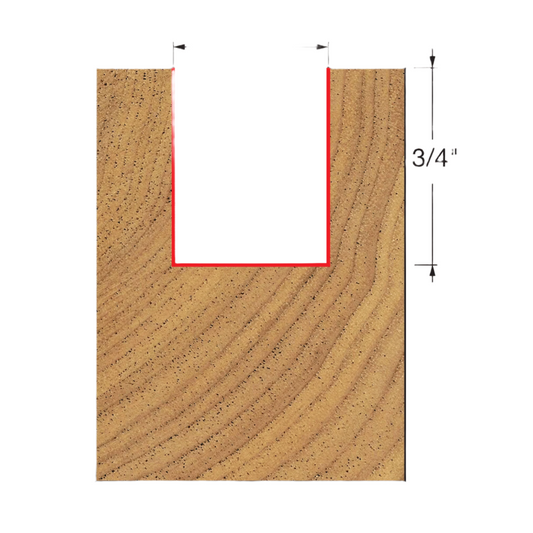 Freud, 04-532 15mm Double Flute Metric Straight Router Bit 1/4'' Shank