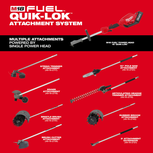 Milwaukee, 49-16-2740 QUIK-LOK Rubber Broom Attachment