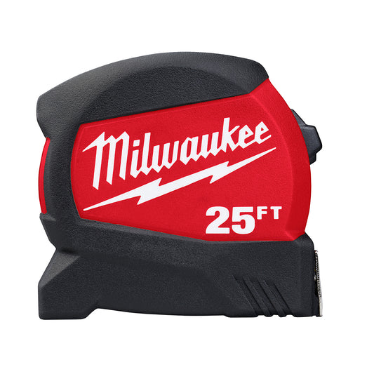 Milwaukee, 48-22-0425 Ruban à mesurer compact à lame large de 25 pieds