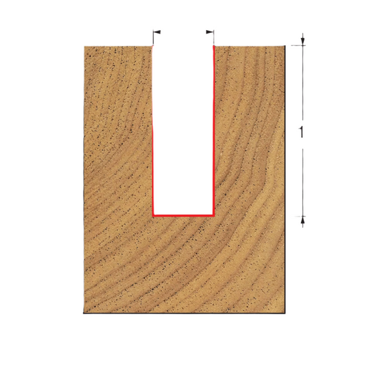 Freud, 04-124 3/8'' Double Flute Straight Router Bit 1/4'' Shank