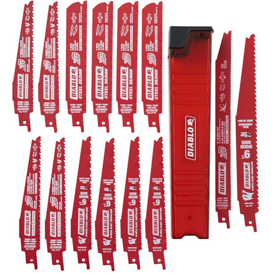 DIABLO 14 Piece Multi Purpose Reciprocating Blade Set DS0014SC