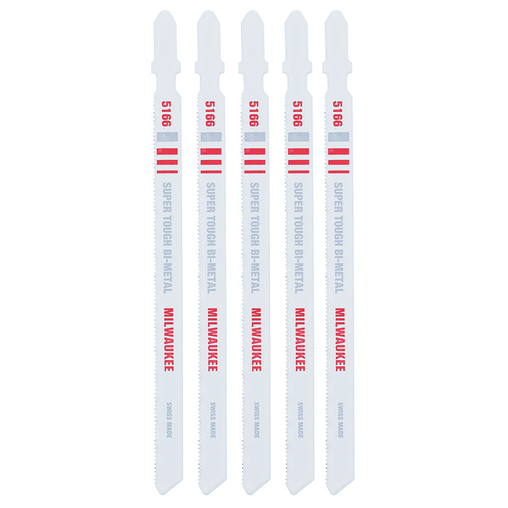 Milwaukee, 48-42-5166 Lame de scie sauteuse bimétallique 5-1/4 po 24 TPI - paquet de 5