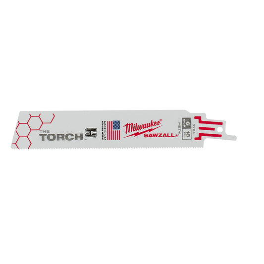Milwaukee, 48-00-5784 6 in. 18 TPI THE TORCH SAWZALL Blade (5 pk)