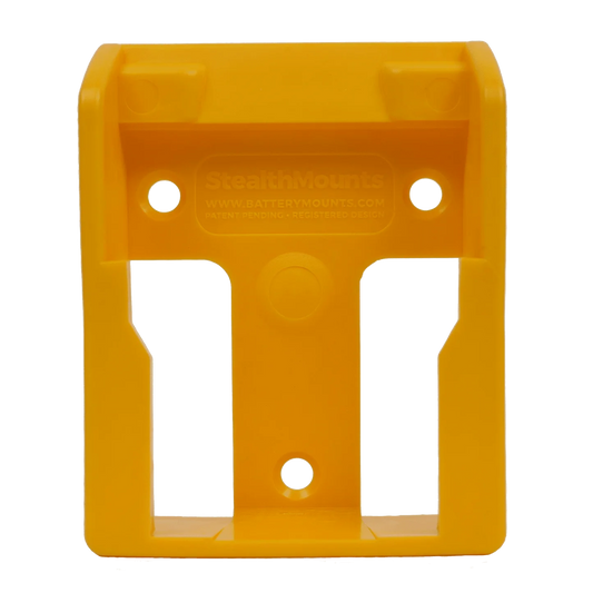 StealthMounts, BM-DW20-YLW-6 DeWalt 20v/60v Battery Holders 6 Pack