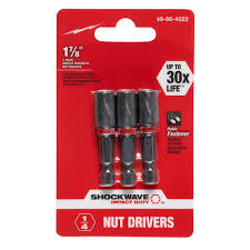 Milwaukee 49-66-4522 SHOCKWAVE™ Impact 1/4″ x 1-7/8″ Magnetic Nut Driver (3-Pack)