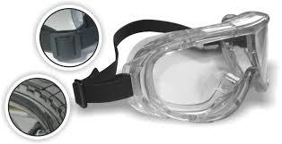 Safety Goggles Wrap-Around, Indirect Ventilation, CLEAR