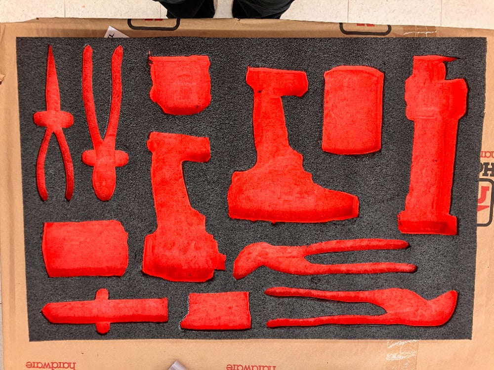 Kaizen Foam Sheet 24"x48" 57mm Red/Black