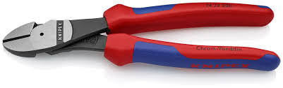Knipex, 74 22 200 SBA 8" High Leverage 12° Angled Diagonal Cutters