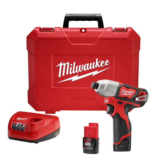 Milwaukee, 2462-22 M12 1/4 in. Hex Impact Driver Kit