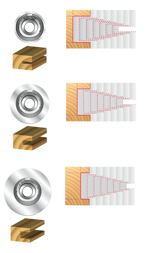 Freud, 61-102 Jeu de rainures empilées, tige 1/2'' 13974