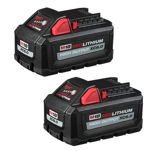 Milwaukee, 48-11-1862 M18 REDLITHIUM High Output XC6.0 Battery Pack (2 PK)