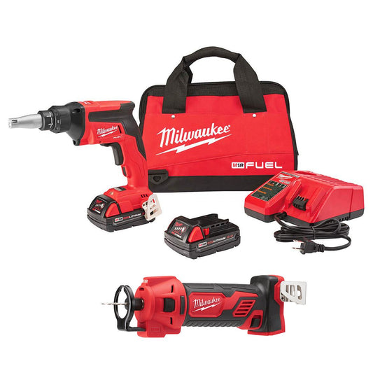 Milwaukee, 2866-22CTP M18 FUEL Drywall Screw Gun With Cutout Tool