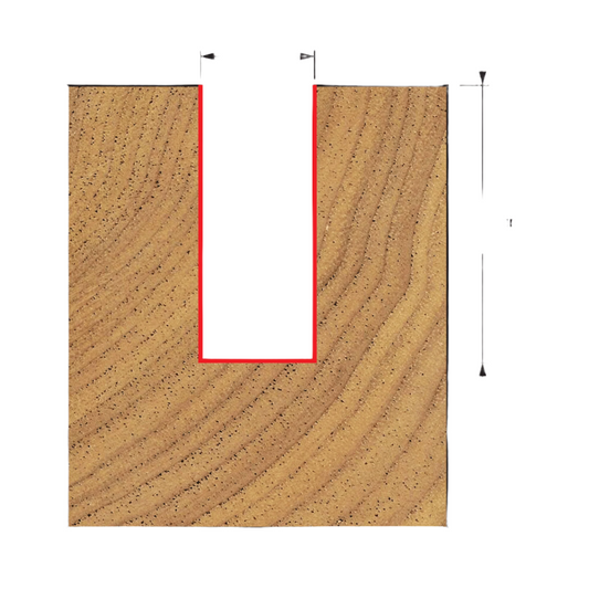 Freud, 04-120 3/8'' Double Flute Straight Router Bit 1/4'' Shank