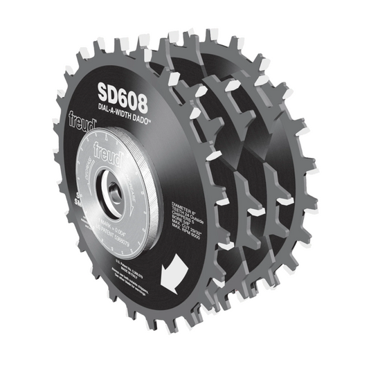 Freud, SD608 8'' Dial-A-Width Stacked Dado Set 5/8'' Arbor
