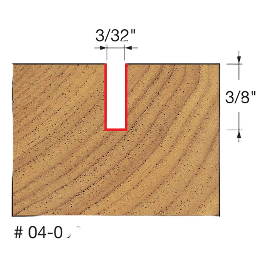 Freud, 04-100 Embout droit à double cannelure 1/8'', tige 1/4'' 04100