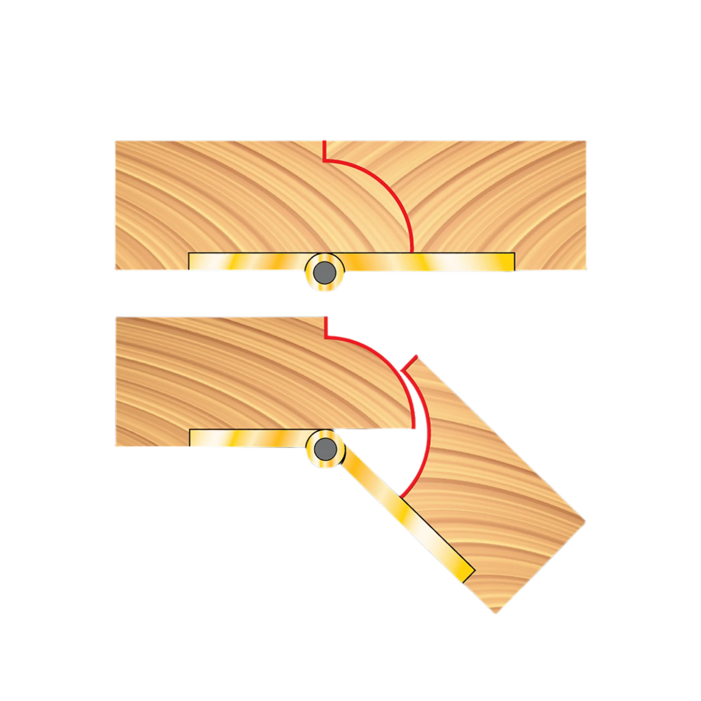 Freud, 33-106 Table à abattants 1/2'' Jeu d'embouts Raduis avec tige 1/4'' 13952