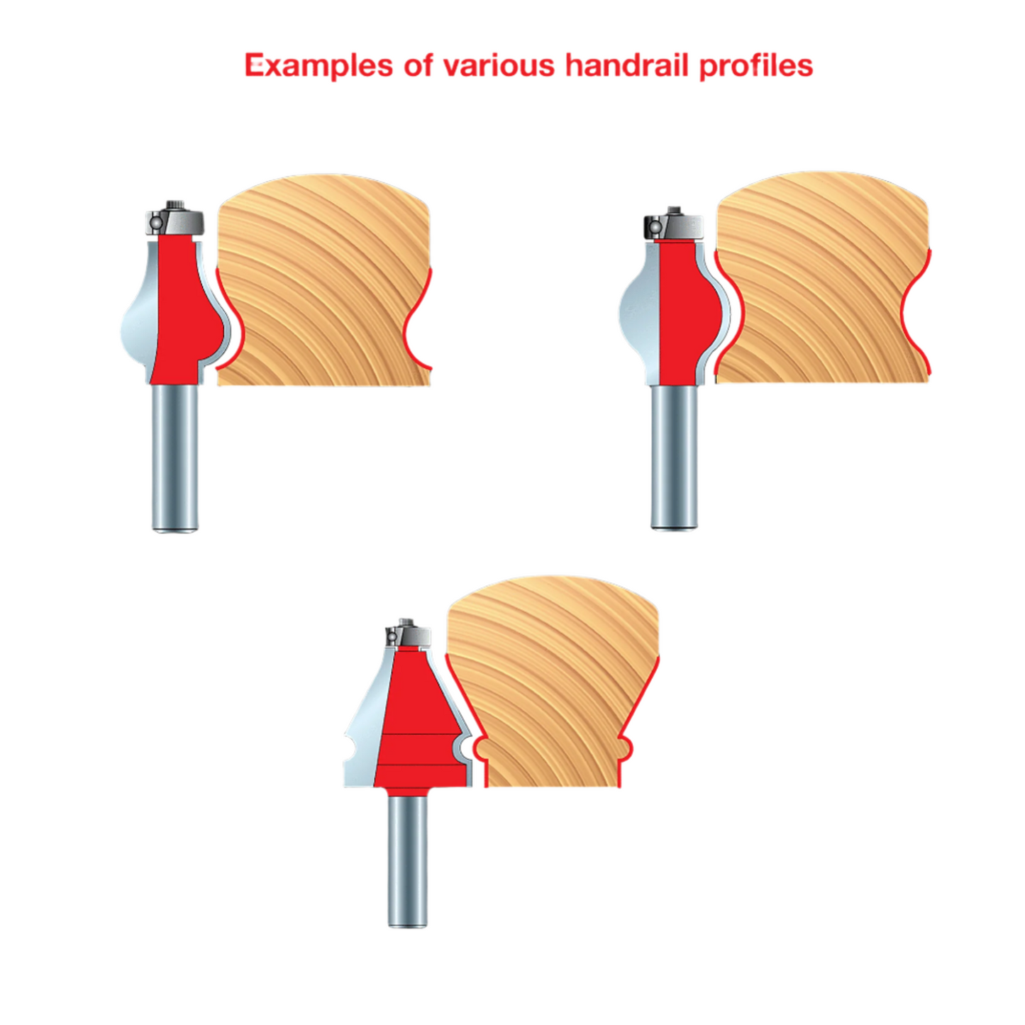 Freud, 99-444 Fraise à main pour rampe, tige 1/2'' 14005