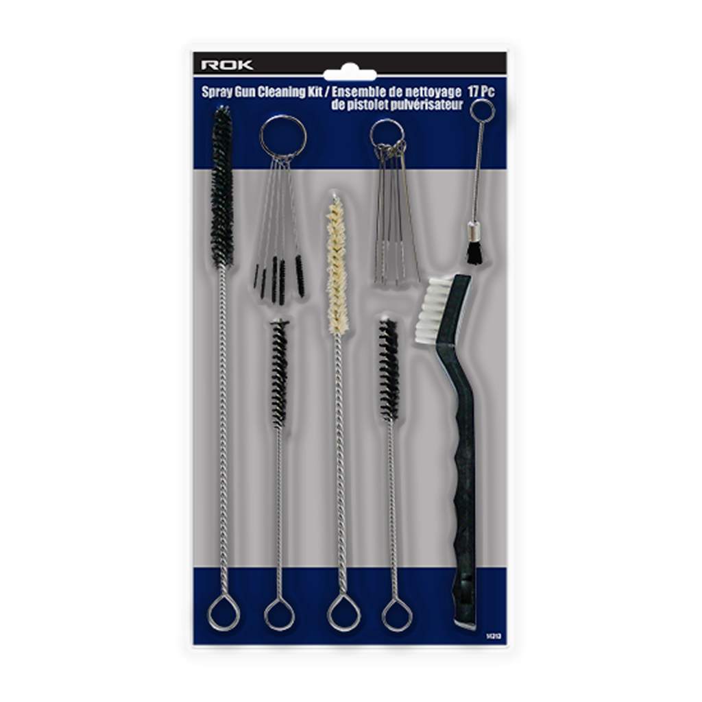 ROK, 14313 Kit de nettoyage pour pistolet pulvérisateur 17 pièces 12707