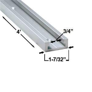 ROK, 44166 Rail à onglets en aluminium de 4 pieds 12322