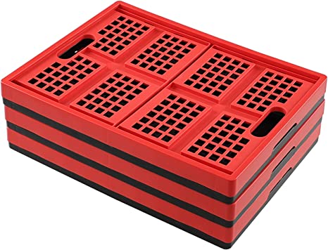 CLEVERMADE, 8031165-527 Red Collapsible Storage Crate 45L