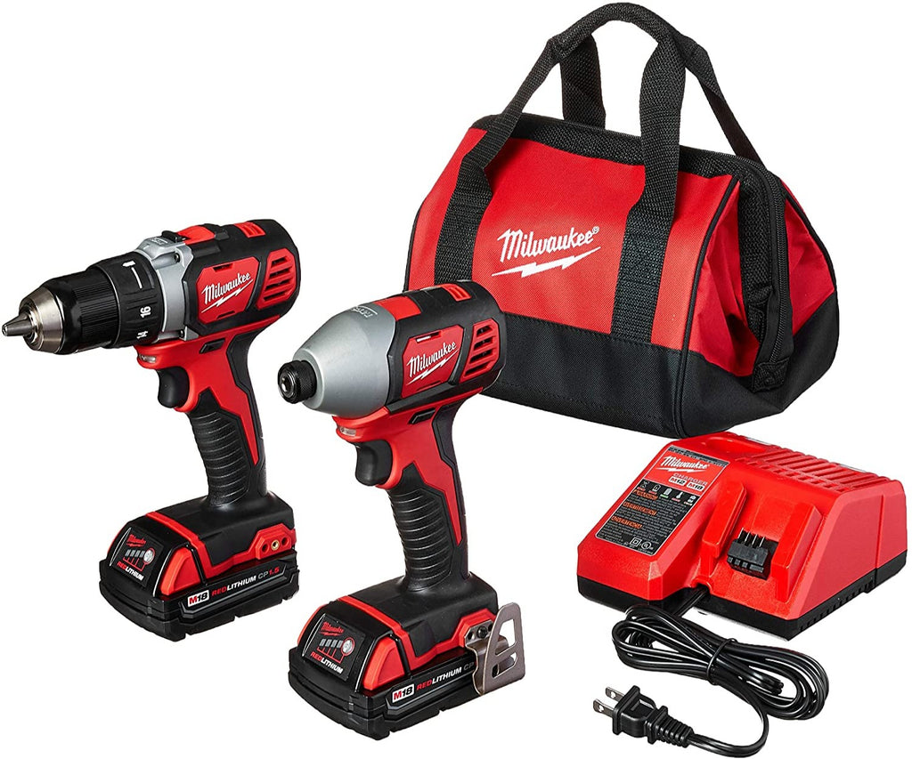 Milwaukee Cordless Drill Driver 2 Tool Combo Kit 2691 22