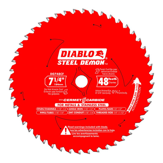 Diablo, D0748CFM Steel Demon Scie à découper pour ciment, métal et acier inoxydable 7-1/4"