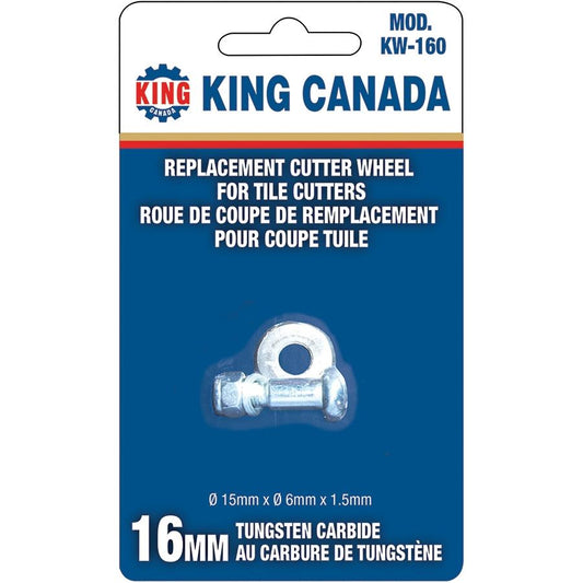 King KW-160 16MM Replacement Tungsten Carbide Cutter Wheel