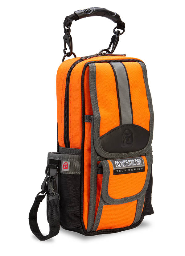 Veto Pro Pac Tech Pac MC Hi-Viz Orange Compact Tool Backpack with  Hi-Visibility Orange Fabric and Reflective Accents