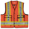 Work King High Visibility Work Surveyor Vest (by Tough Duck) s313