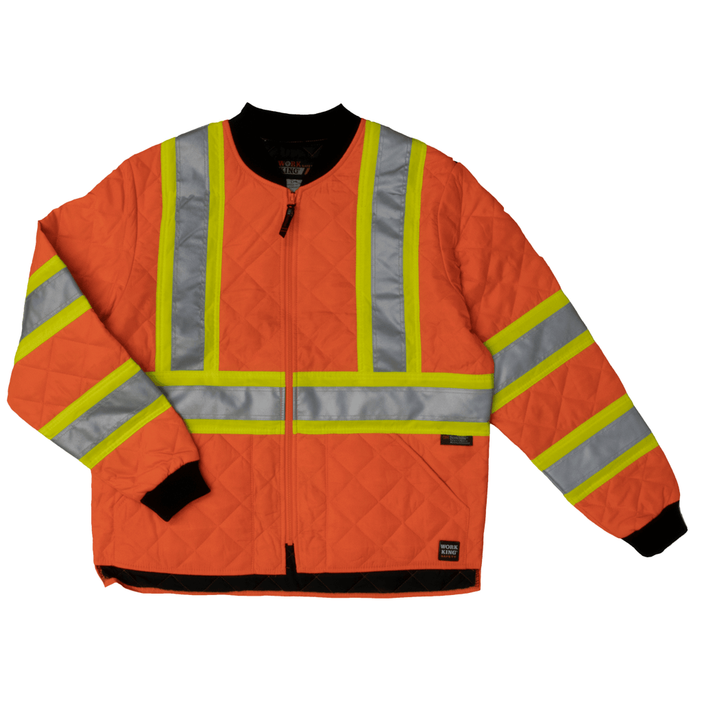 Work King High Visibility Work Quilted Safety Jacket s432 by Tough Duck