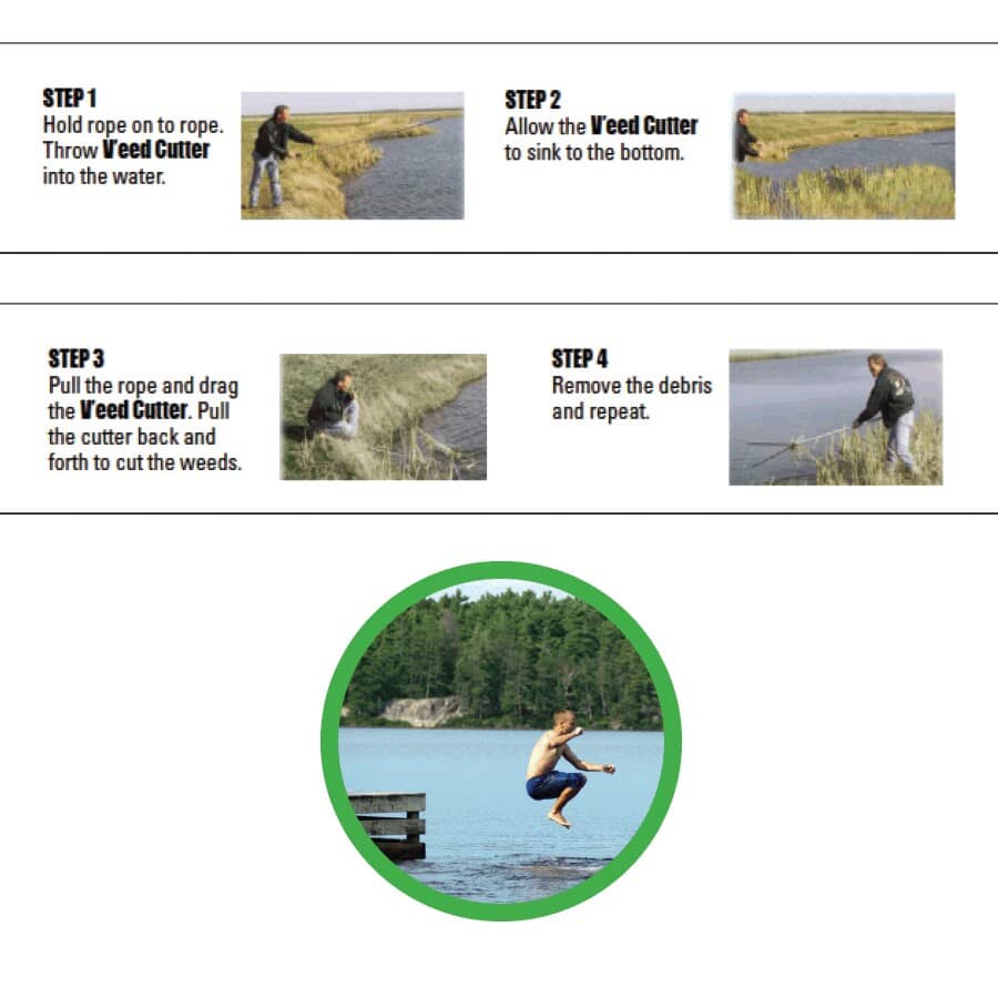 Cutting Edge, 10-55 Veedcutter Underwater Weed Cutter with Blade Sharpener