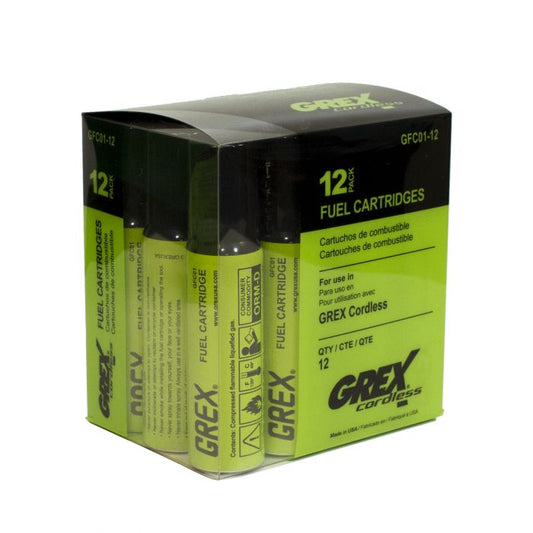 Grex, GFC01-12 12pk Fuel Cartridges For Grex Cordless Nailers