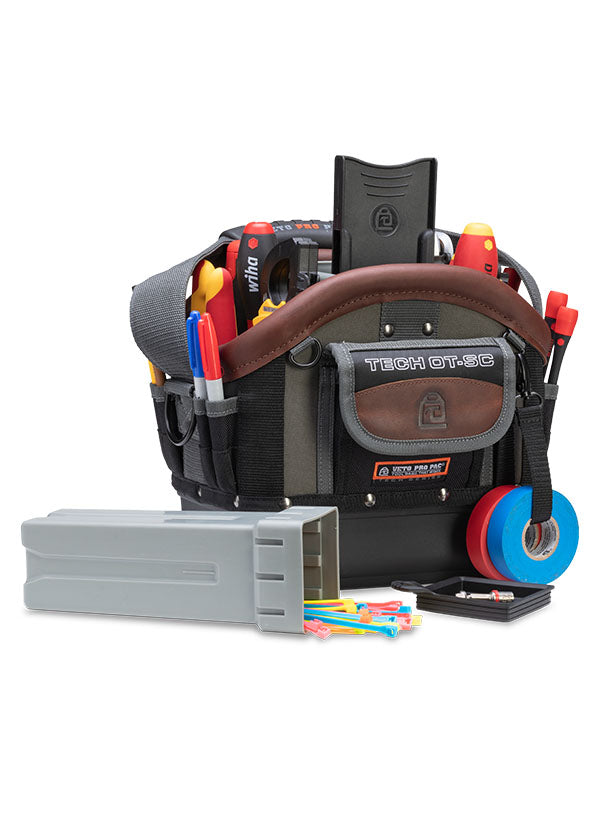 Veto Pro, TECH OT-SC sous-compact, sac à outils pour électricien à dessus ouvert 10277