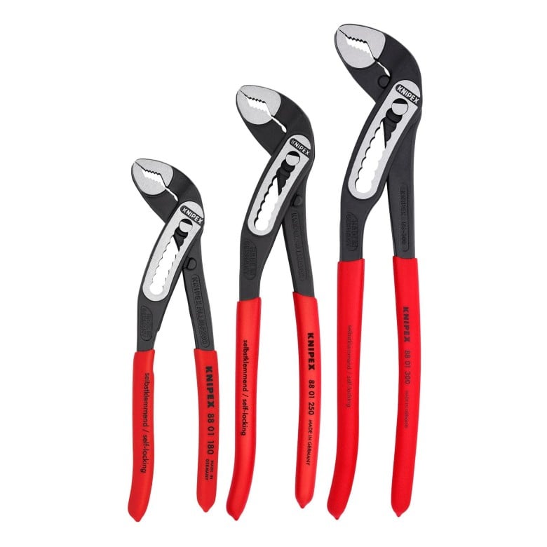 Knipex 3 Pc Alligator Pliers Set (7 1/4", 10", 12") 00 20 07 US1