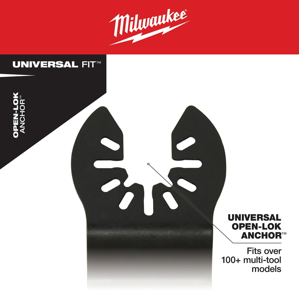 Milwaukee, 49-25-1231 MILWAUKEE® OPEN-LOK™ 1-3/8" TITANIUM CHARGED™ Bi-Metal Multi-Material Multi-Tool Blade