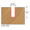 Freud 04-112 Embout droit à double cannelure 9/32'', tige 1/4'' 13031