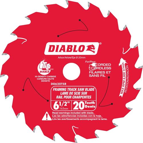 Diablo, D0620TSR 6-1/2in 20-Teeth Track Saw Blade